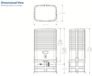 dimensions of a power pedestal